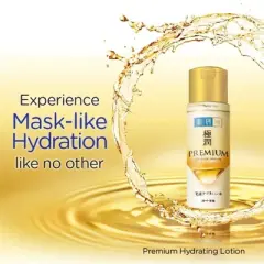 Hada Labo Rohto Gokujyun Premium (Hydrating Milk) Hyaluronic Emulsion (140 mL) Hadalabo MADE IN JAPAN for Facial Skin Hydration