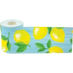 Teacher Created Resources&reg; Lemon Zest Straight Rolled Border Trim, 50 Feet Per Roll, Pack of 3