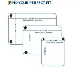 Lily Pad Floating Mat 8/9/12 Ft Extra Large Floating Water Mat 3-Layer Tear-Resistant XPE Foam for Lakes, Pool, Boat, Beach, Ocean