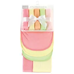 Hudson Baby Infant Girl Rayon from Bamboo Bib, Burp Cloth and Washcloth 10Pk, Citrus, One Size