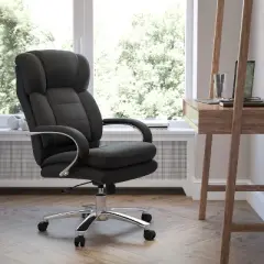 Flash Furniture HERCULES Series 24/7 Intensive Use Big & Tall 500 lb. Rated Executive Swivel Ergonomic Office Chair with Loop Arms