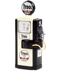 1948 Wayne 100-A Gas Pump "Tydol Flying Gasoline" Black and Cream "Vintage Gas Pumps" Series 9 1/18 Diecast Model by Greenlight