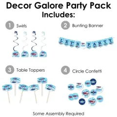 Big Dot of Happiness Taking Flight - Airplane - Vintage Plane Baby Shower or Birthday Party Supplies Decoration Kit - Decor Galore Party Pack - 51 Pc
