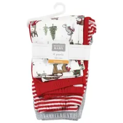 Hudson Baby Unisex Baby Cotton Pants, Christmas Forest