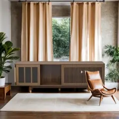 Ridstar Modern 2-in-1 Pet Cat House with Sliding Glass Door and Flip-Down Design-Brown