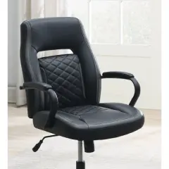 Okak Gaming Chair with Armrest, Criss Cross Chair with Wheels, Upholstered Computer Chair for Study, Office, Gaming Room