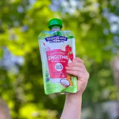 Stonyfield Organic Strawbana Smash Kids' Dairy Free Smoothie - 4ct/3.2oz Pouches