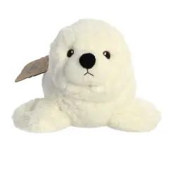 Aurora Medium Seal Eco Nation Eco-Friendly Stuffed Animal White 12"