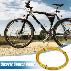 Unique Bargains Bicycle Brake Shifter Cable Brake Line Tube Cycling Accessories Gold Tone