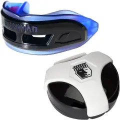 Brain Pad 3XS Professional Mouthguard with Case-Blue/Black