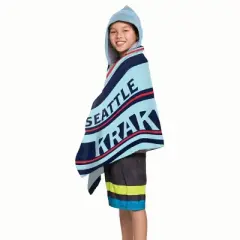 22"x51" NHL Seattle Kraken Youth Hooded Beach Towel