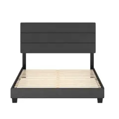 Marino Linen Channel Upholstered Platform Bed - Eco Dream