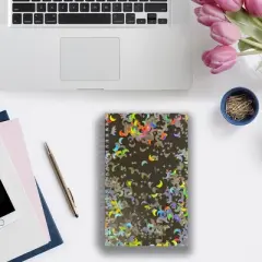 Blue Sky 5"x8" 2025-2026 Weekly/Monthly Wirebound Planner Celestial Confetti Black