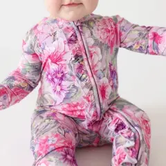 Infant Ellery Footie Ruffled Zippered One Piece - Posh Peanut