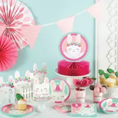 48ct Bunny Print Beverage Disposable Napkins