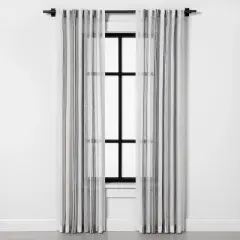 Vertical Stripe Curtain Sheer Gray/Cream - Hearth & Hand&trade; with Magnolia
