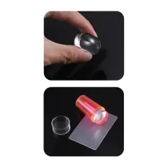 Unique Bargains DIY No Misplacement Silicone Nail Art Stamper with Scraper