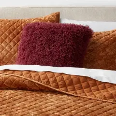Luxe Faux Mongolian Fur Euro Decorative Pillow - Threshold&trade;