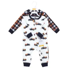Hudson Baby Cotton Sleep and Play, Pumpkin Truck