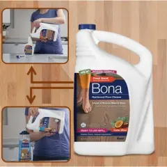 Bona Cedarwood Eucalyptus Peony Cleaning Products Mop Refill Wood Surface Multi-Purpose Floor Cleaner - 128 fl oz