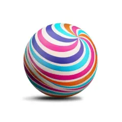 New-Bounce Bouncy Balls for Kids - 8.5" Rainbow Swirl Playground Balls