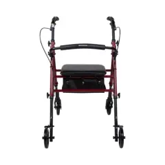 McKesson Rollator Adjustable Height / Folding Aluminum 29.5 to 38 inch Handle Height 146-RTL10261RD