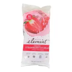 Element Organic Strawberry and Cream Dipped Rice Cakes - Case of 6/3.5 oz