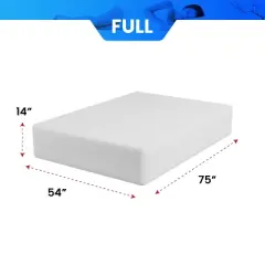 FDW 14 inch Mattress Gel Memory Foam Mattress for Cool Sleep & Pressure Relief/CertiPUR-US Certified/Bed-in-a-Box/Pressure Relieving
