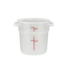 Winco Storage Container, White, Polypropylene