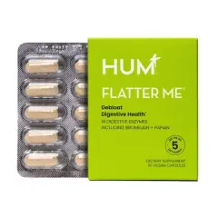 HUM Nutrition Flatter Me Vegan Vitamin Capsules for Bloating Relief