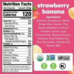 NOKA Organic Superfood Smoothie Strawberry Banana + Immune Support Pouches - 16.9oz/4pk