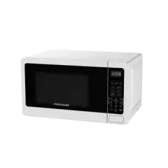 Frigidaire 700W 0.7CF Countertop Microwave Oven White: 10 Speeds, 6 Programs, ETL Listed, 1-Year Warranty