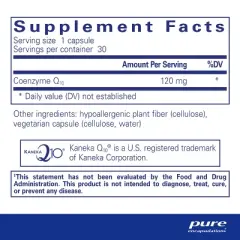 Pure Encapsulations CoQ10 120 mg - Energy, Antioxidants, Brain and Cellular Health, Cognition, and Cardiovascular Support
