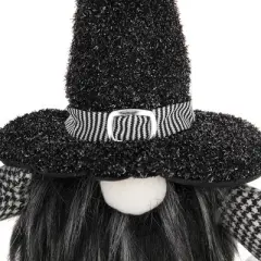 Gulches 6x4x20" Fabric Black Gnome with 'Boo' Banner, Halloween Decor