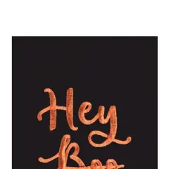 C&F Home Halloween "Hey Boo" Flying Ghost 100% Cotton Embroidered Canvas Dishtowel