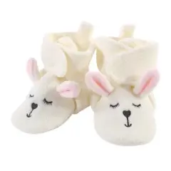 Hudson Baby Infant and Toddler Girl Cozy Fleece Booties, Modern Bunny