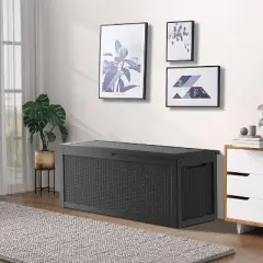 BI&SEA 260 Gallon Waterproof Deck Box-178,Lockable Resin Storage Box for Patio Furniture Cushions Garden Tools and Outdoor Delivery Storage