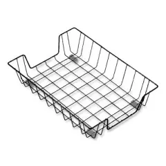 Universal Wire Metal Letter Tray, 1 Section, Letter Size Files, 10" x 14.13" x 3", Black
