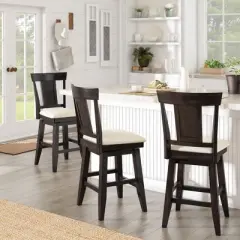 24" South Hill Panel Back Swivel Counter Height Chair - Inspire Q