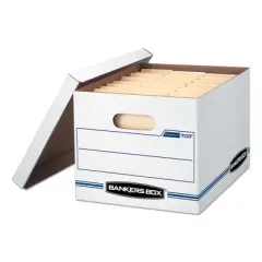 Bankers Box STOR/FILE Basic-Duty Storage Boxes, Letter/Legal Files, 12" x 16.25" x 10.5", White, 20/Carton