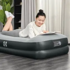 Sealy Tritech Inflatable Air Mattress Bed with Built-In AC Pump & Bag