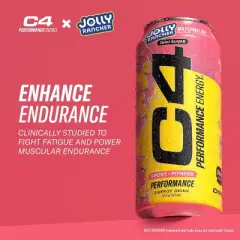 C4 Smart Energy Performance Jolly Rancher Watermelon Energy Drink - 16 fl oz Can