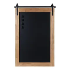 24" x 36" Samuels Wood Framed Wall Chalkboard Rustic Brown/Black - Kate & Laurel All Things Decor