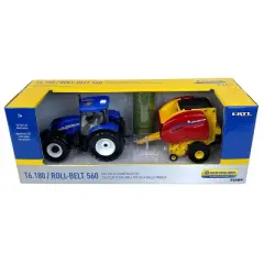 ERTL 1/32 New Holland T6.180 with Roll-Belt 560 Round Baler13966
