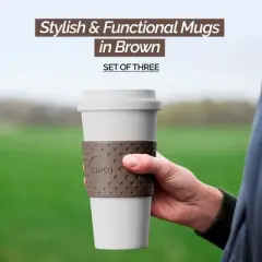 Copco Acadia Travel Mug, Brown - 3-Pack