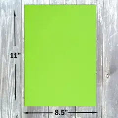 Hamilco Colored Cardstock Scrapbook Paper 8.5" x 11" Lime Green Color Card Stock Paper 50 Pack