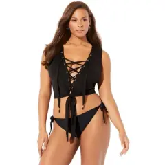 Swimsuits for All Women&rsquo;s Plus Size Idol Cover Up Crop Top
