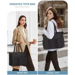 Laptop Tote Bag for Women Work, Teacher Tote Bag Nurse Bag With Large Cup Holder, Utility Professional Computer Bag