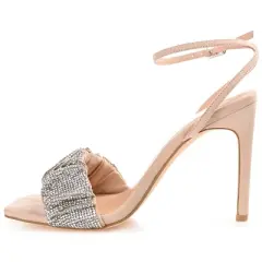 Journee Collection Womens Arlette Tru Comfort Foam Open Toe High Stiletto Pumps Nude 12