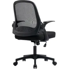 Office Desk Computer Gaming Ergonomic Chair with Lumbar Back Support Adjustable Height Swivel Wheels Flip-up Arms Mesh Chair for Home or Office